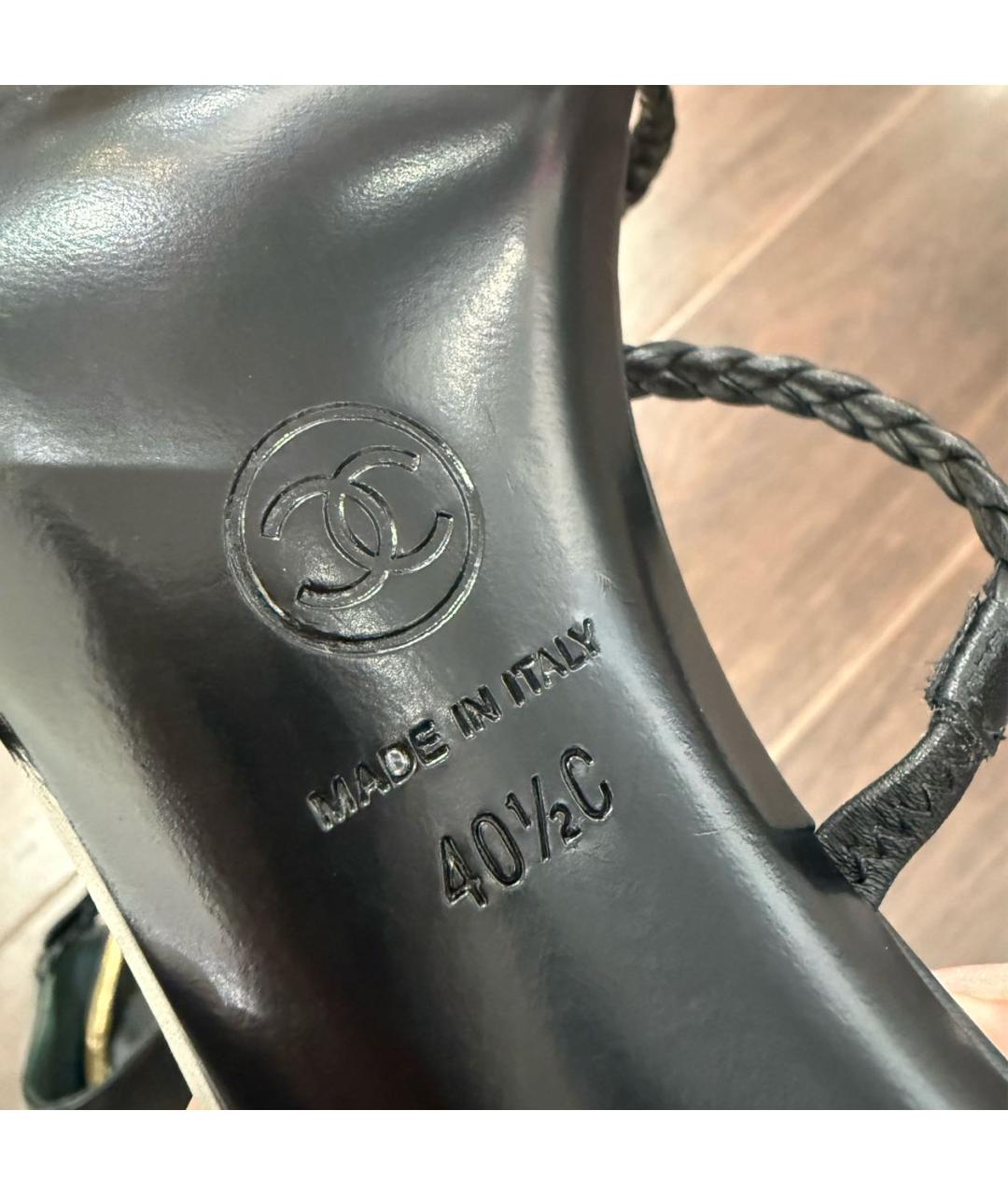 CHANEL Кожаные босоножки, фото 5