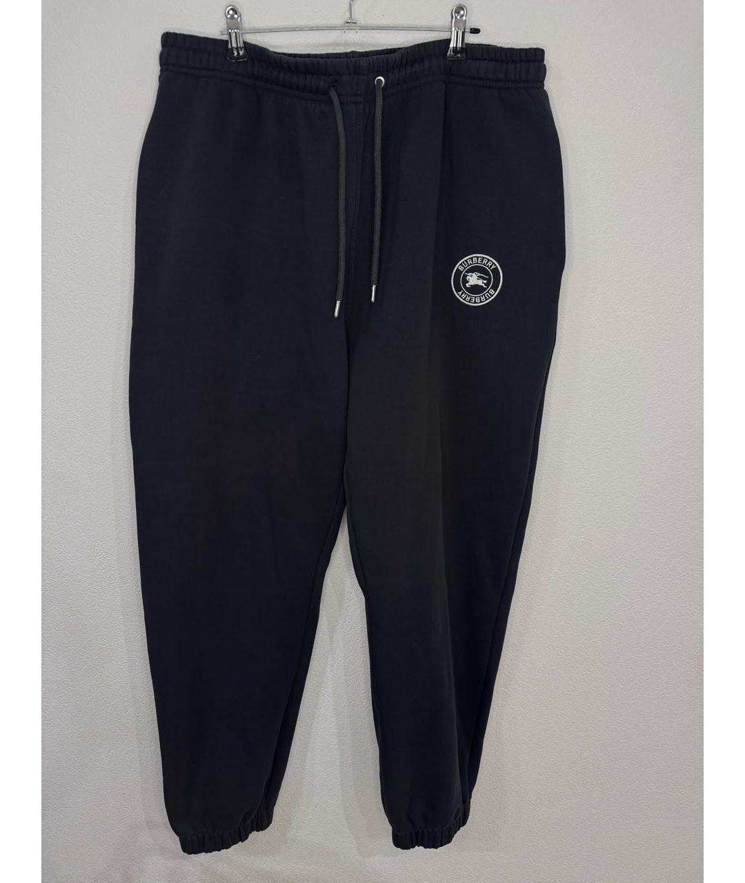 BURBERRY Темно-синие повседневные брюки, фото 8