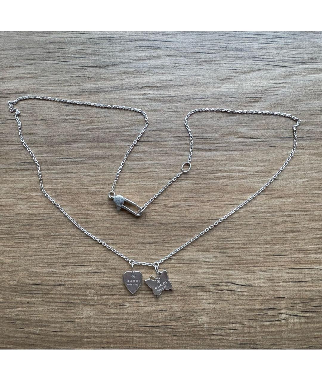GUCCI Серебряное серебряное колье, фото 2