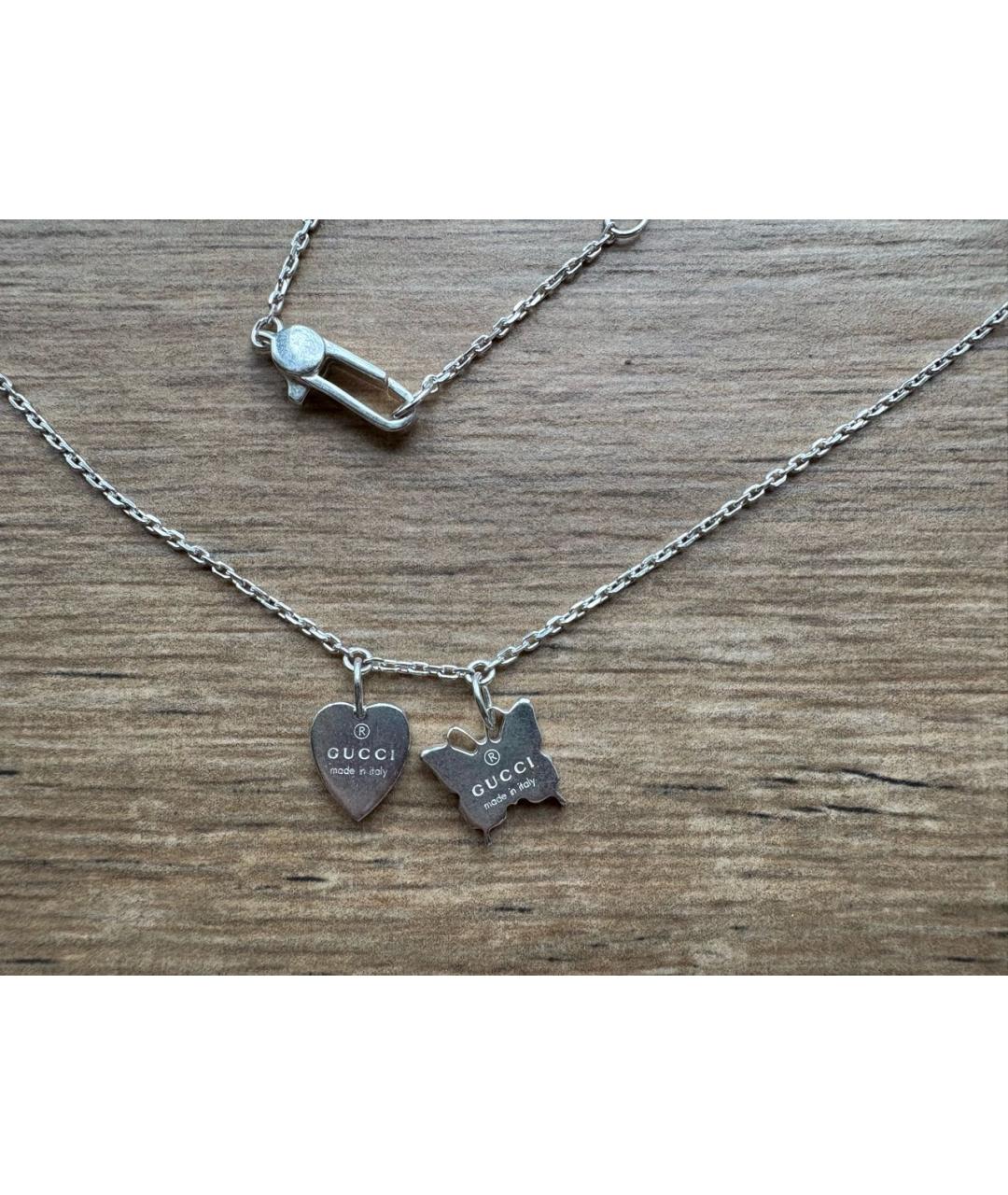 GUCCI Серебряное серебряное колье, фото 7