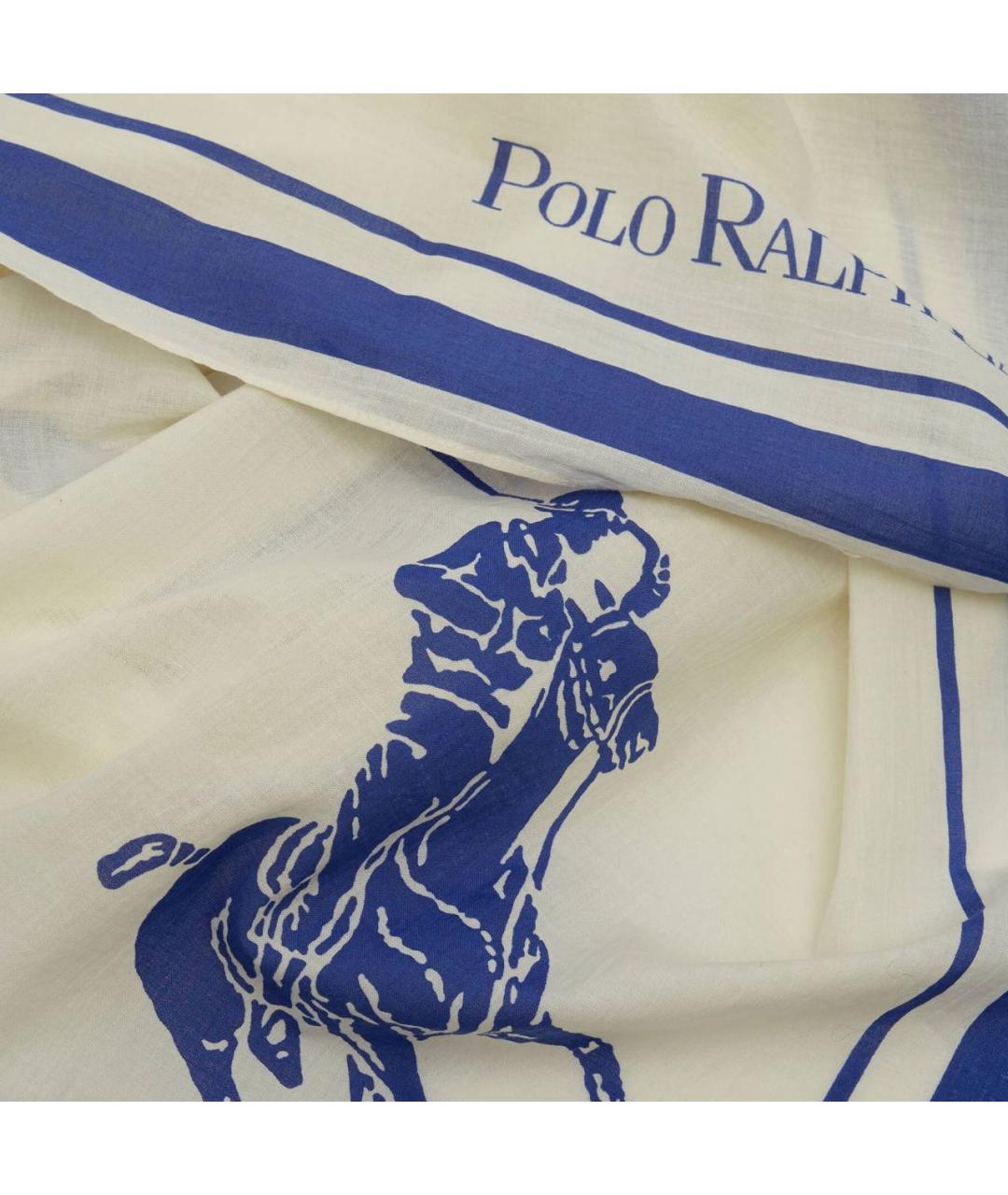 POLO RALPH LAUREN Белый хлопковый платок, фото 4