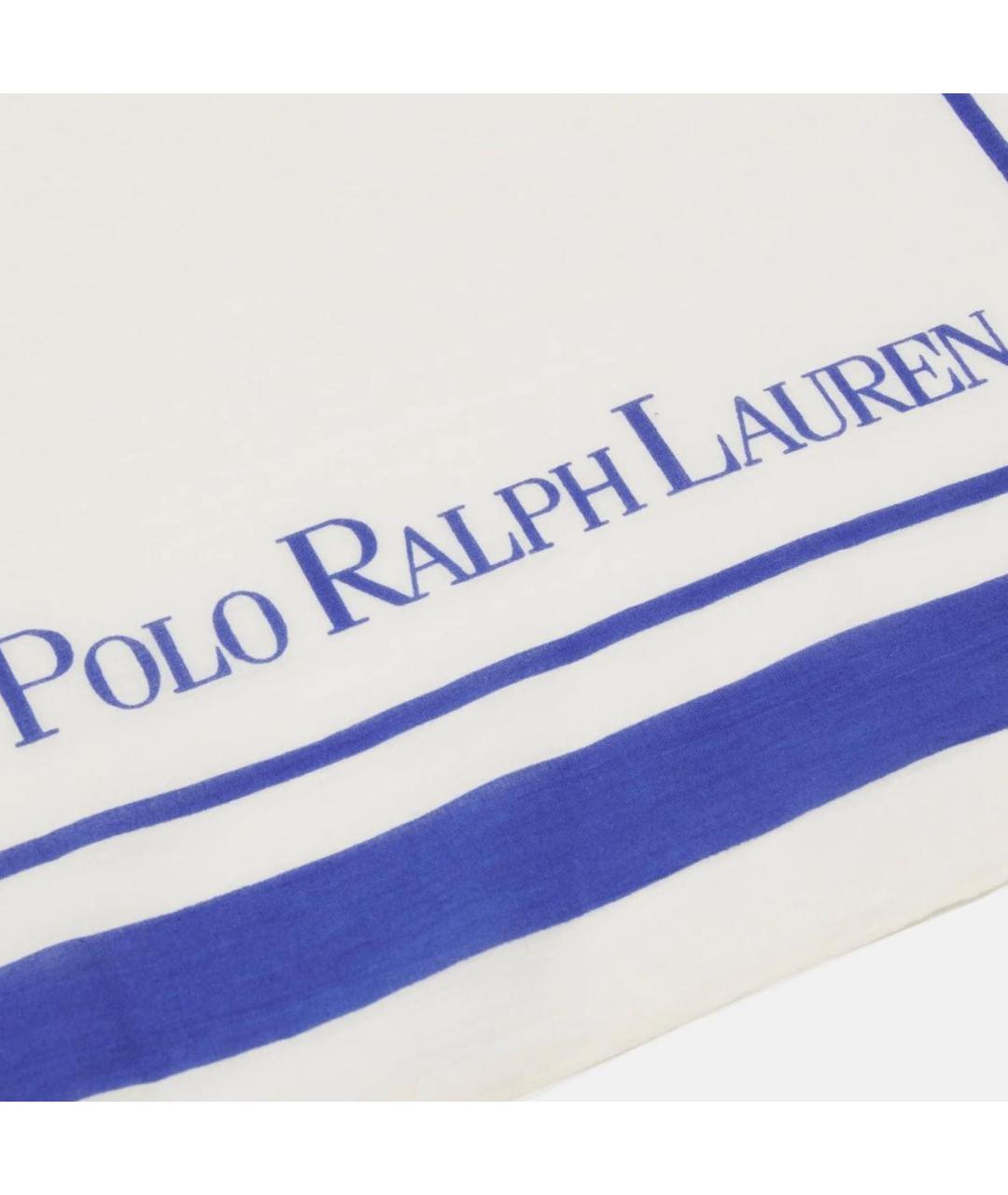 POLO RALPH LAUREN Белый хлопковый платок, фото 2