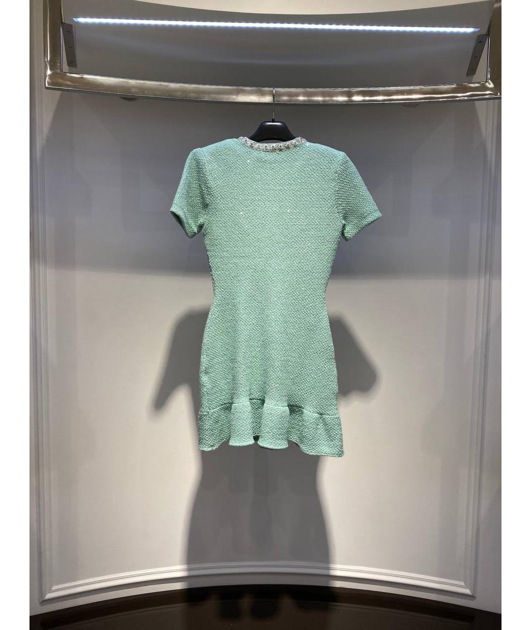 SELF-PORTRAIT Бирюзовое повседневное платье, фото 3