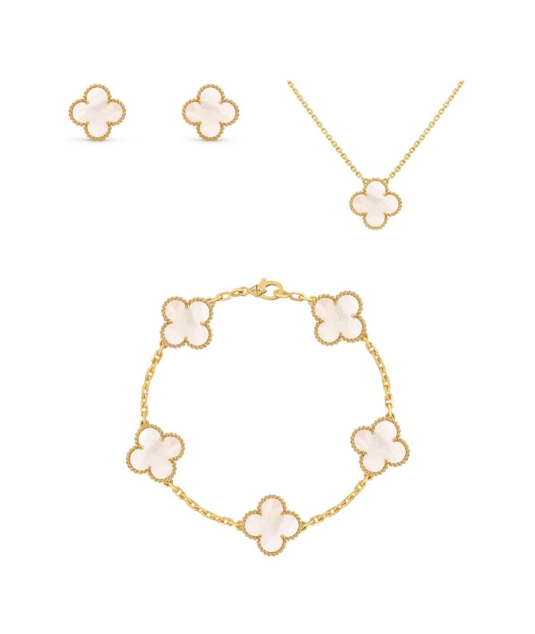 VAN CLEEF & ARPELS Белый комплект из желтого золота, фото 7