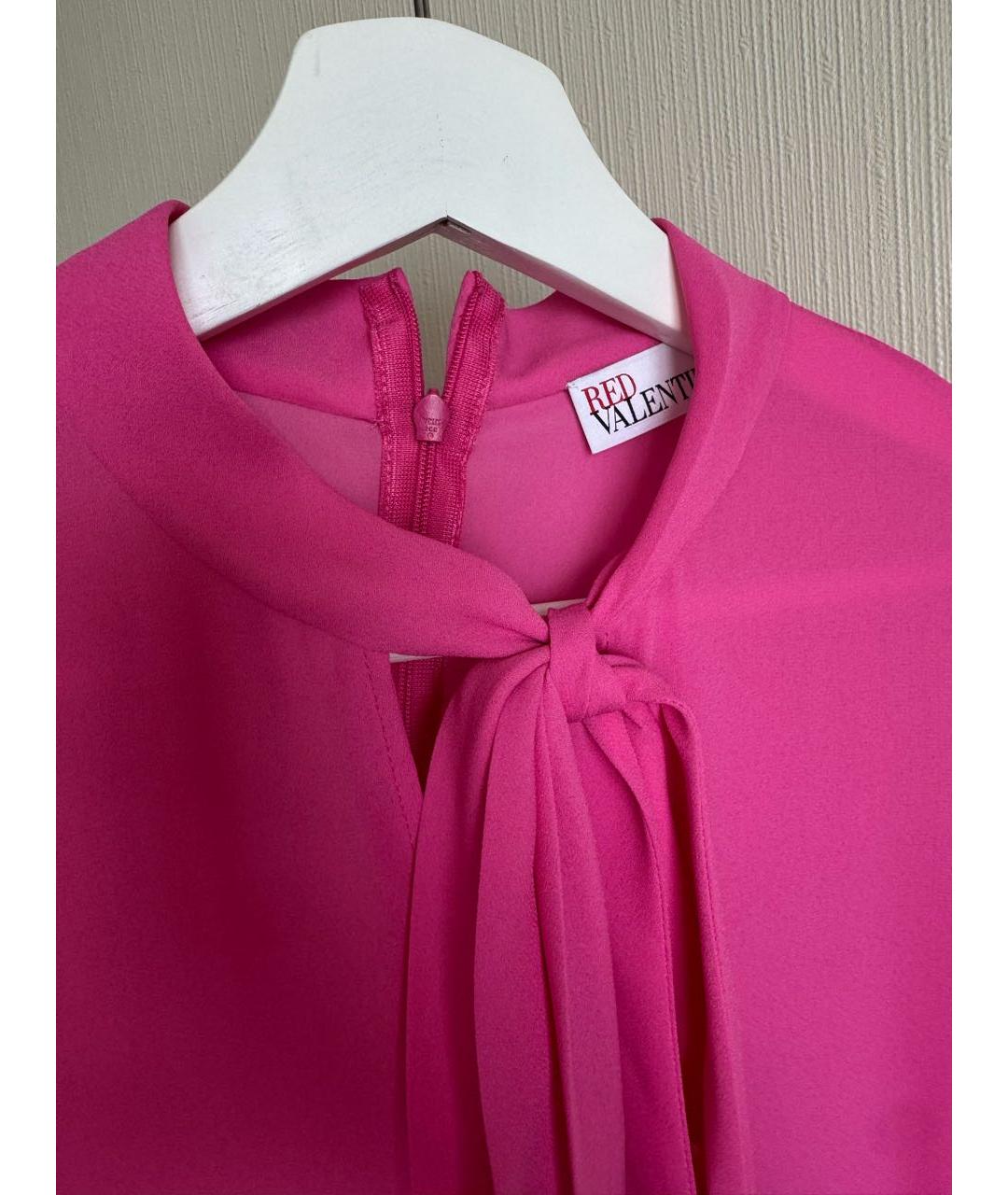 RED VALENTINO Розовое полиэстеровое повседневное платье, фото 4