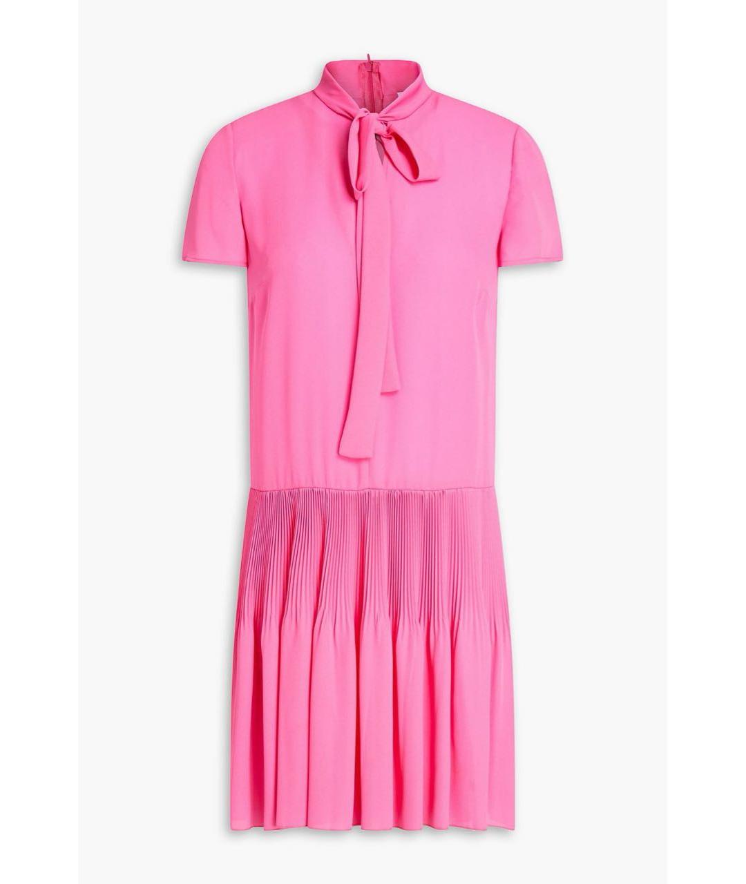 RED VALENTINO Розовое полиэстеровое повседневное платье, фото 9