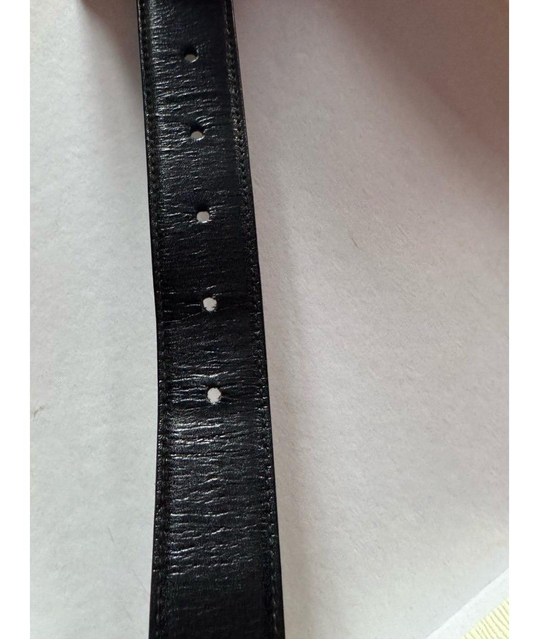 DUPONT Черный кожаный ремень, фото 3