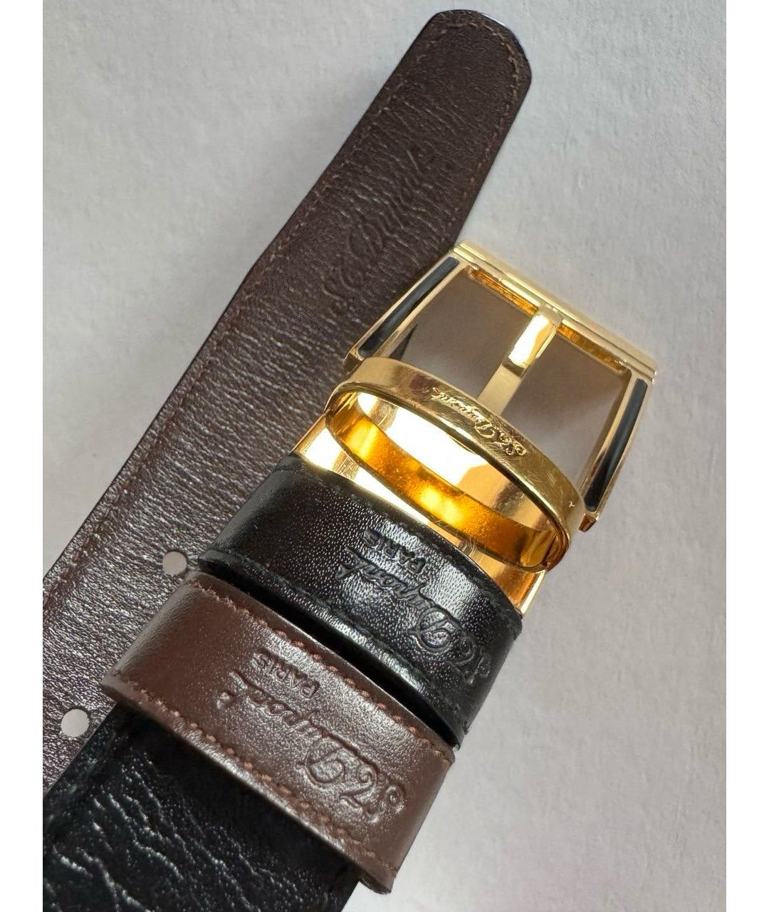 DUPONT Черный кожаный ремень, фото 2