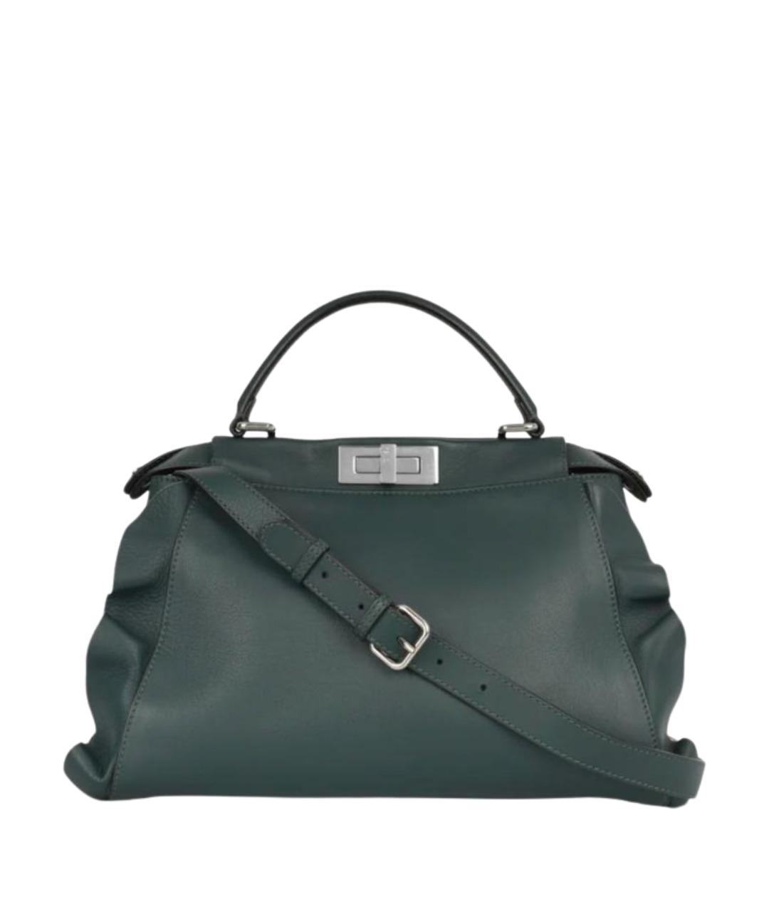 FENDI Синяя кожаная сумка через плечо, фото 1