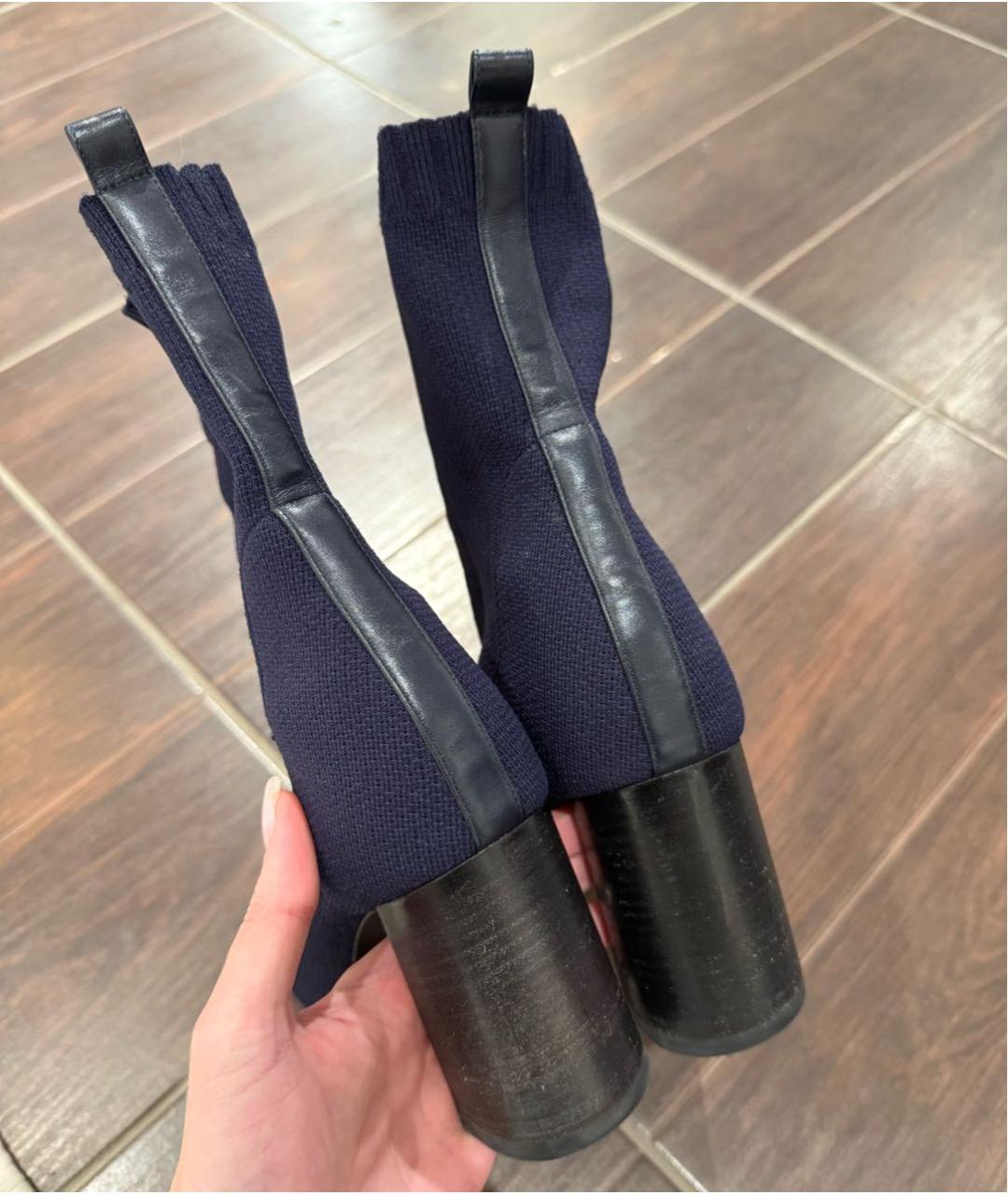 HERMES Темно-синие ботильоны, фото 4