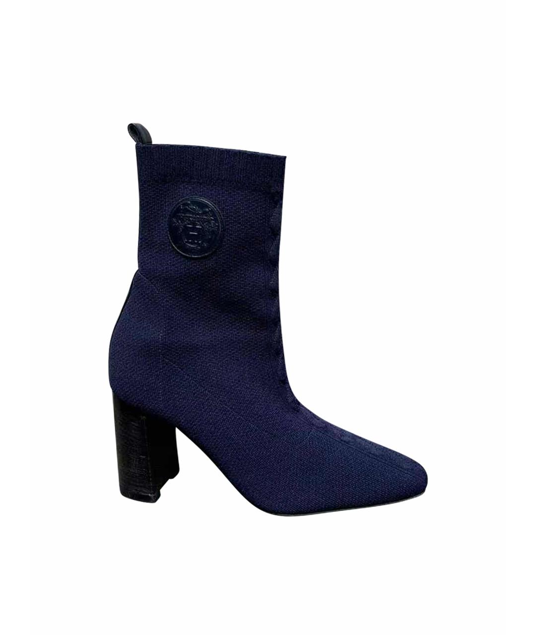 HERMES Темно-синие ботильоны, фото 1