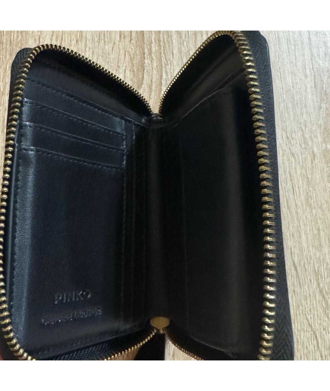 PINKO Черный кожаный кошелек, фото 2