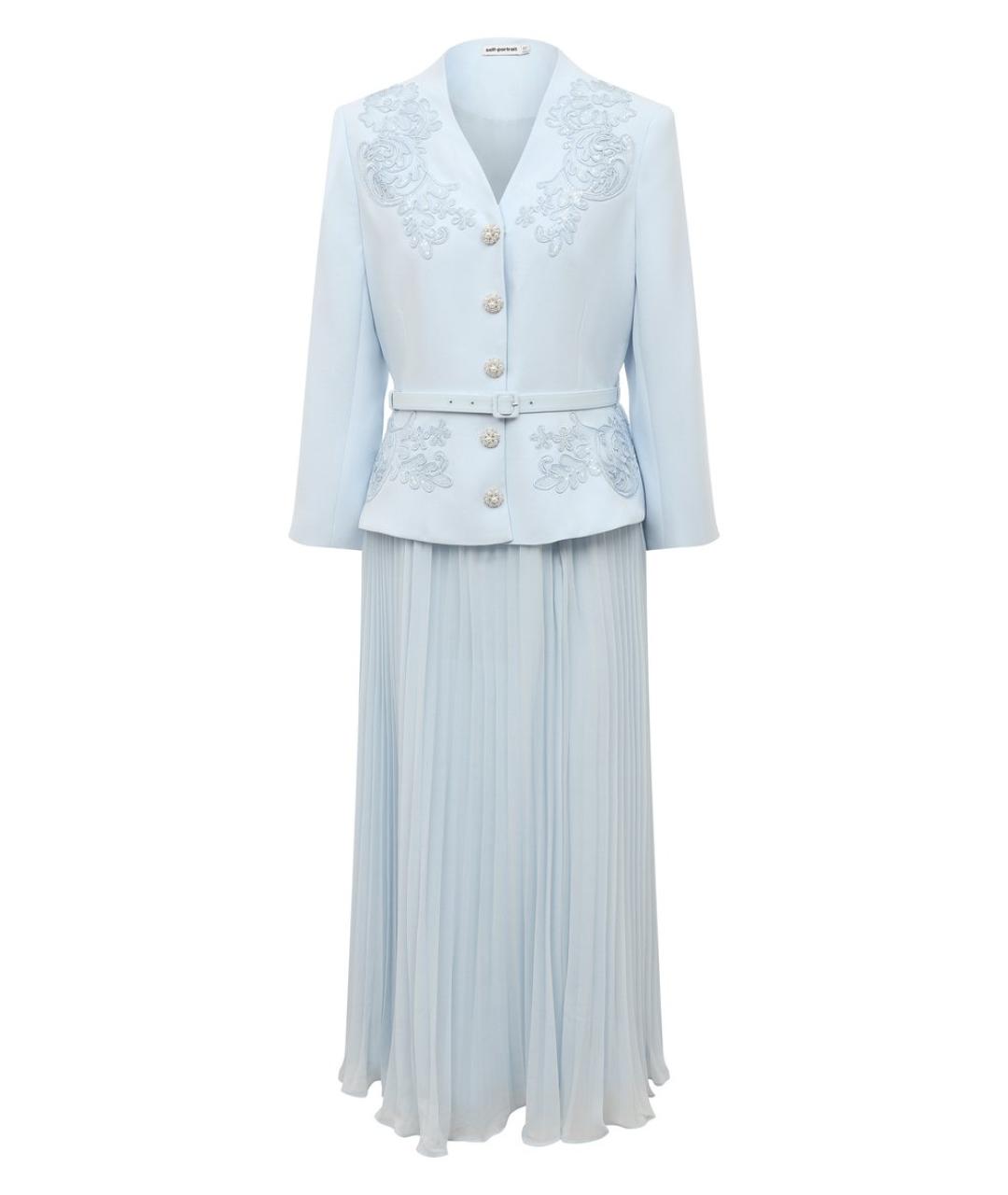 SELF-PORTRAIT Голубое повседневное платье, фото 1
