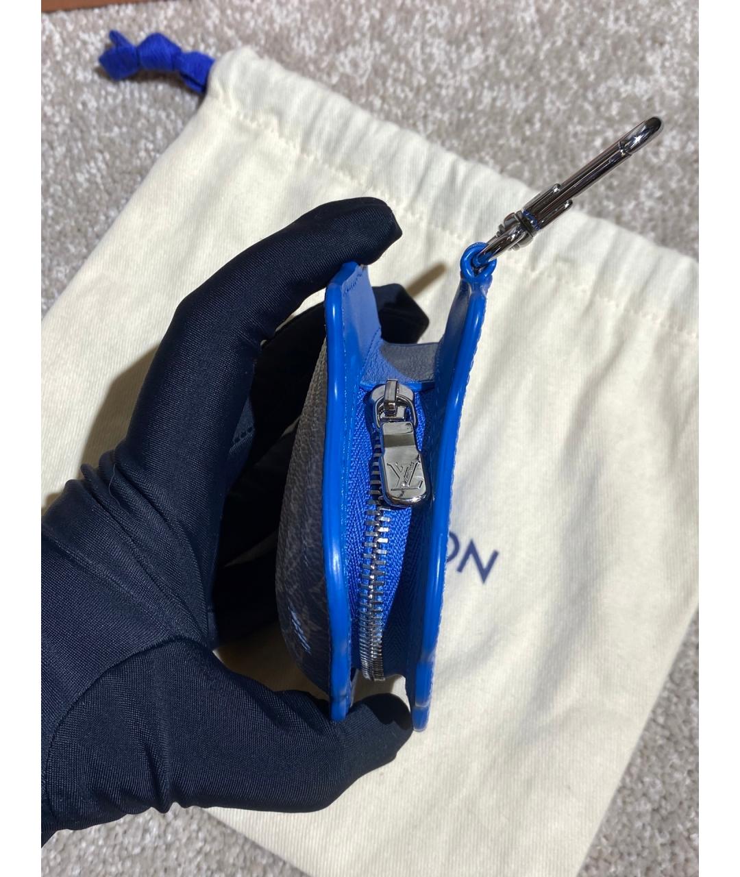 LOUIS VUITTON Голубая ключница, фото 7