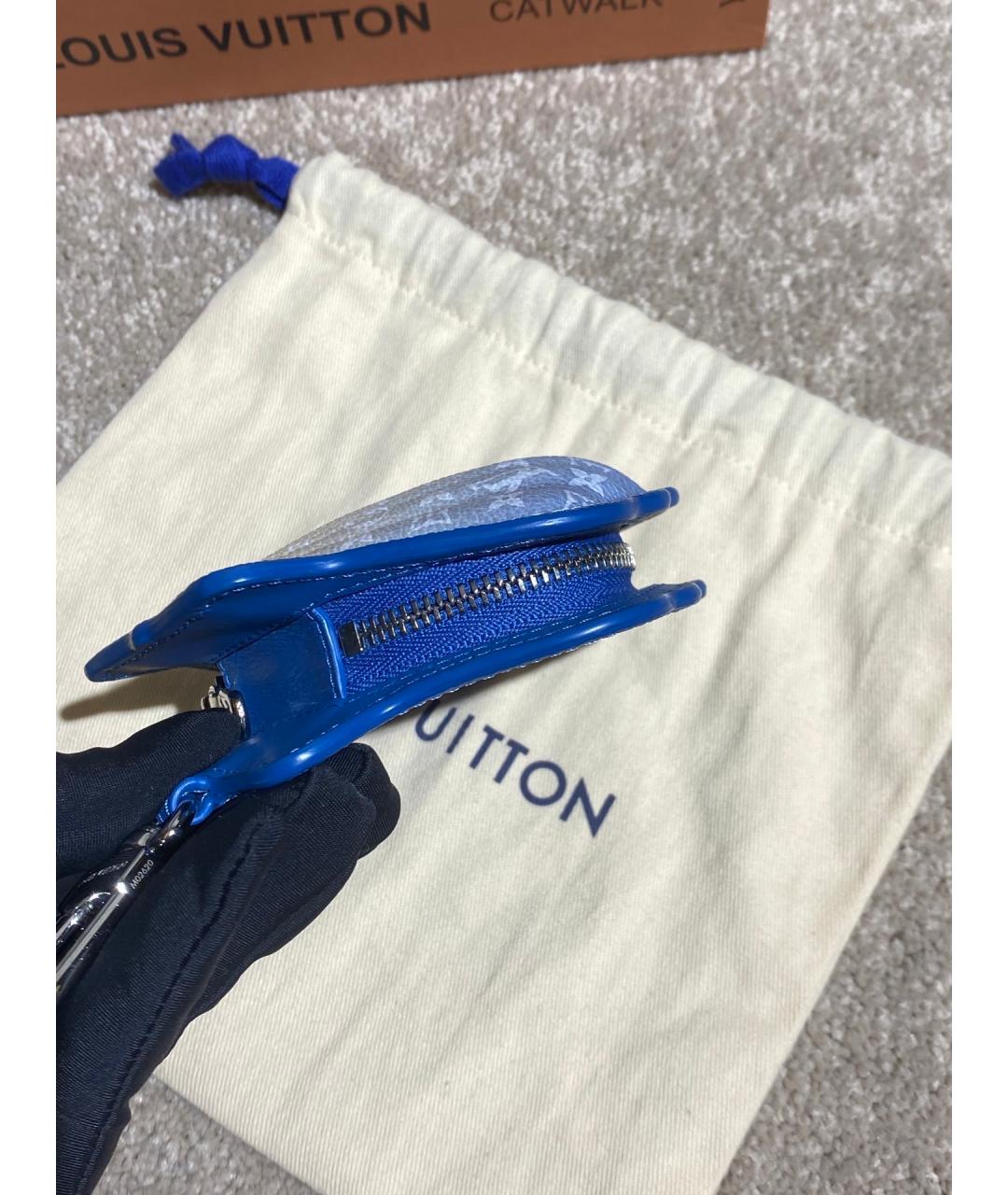 LOUIS VUITTON Голубая ключница, фото 5