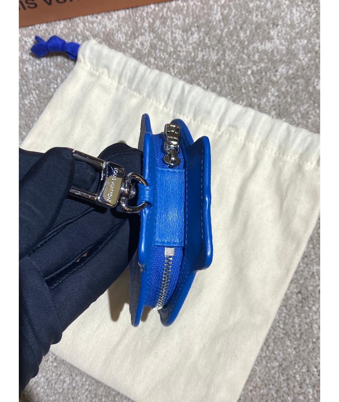 LOUIS VUITTON Голубая ключница, фото 6