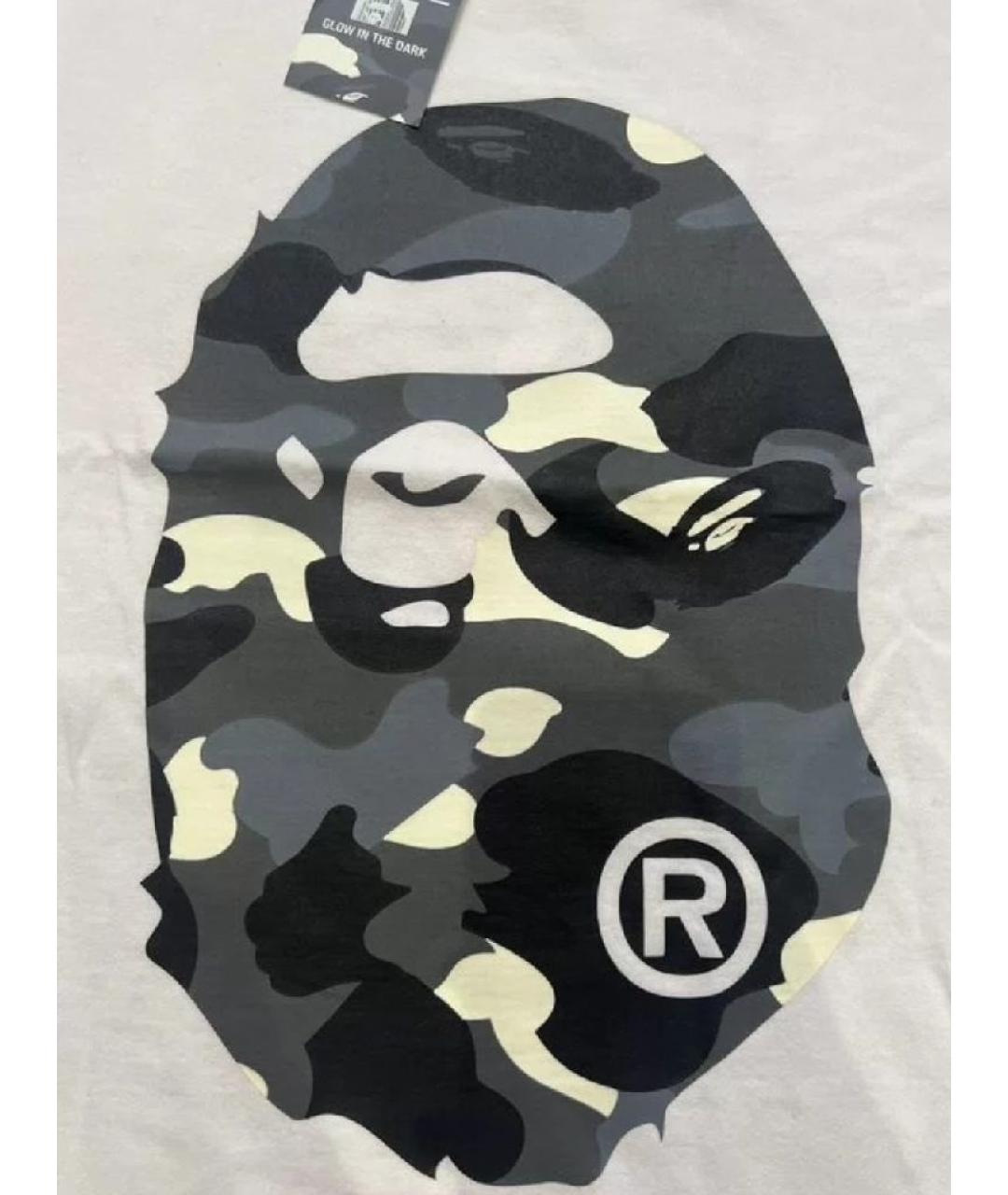 A BATHING APE Белая хлопковая футболка, фото 3