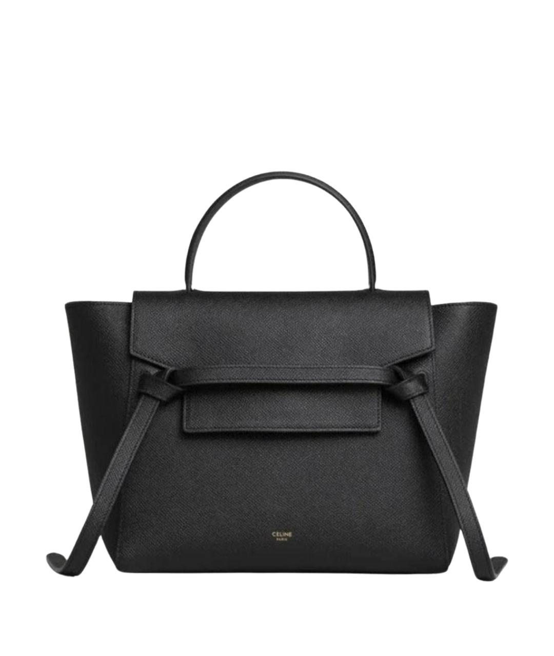 CELINE Черная кожаная сумка тоут, фото 1