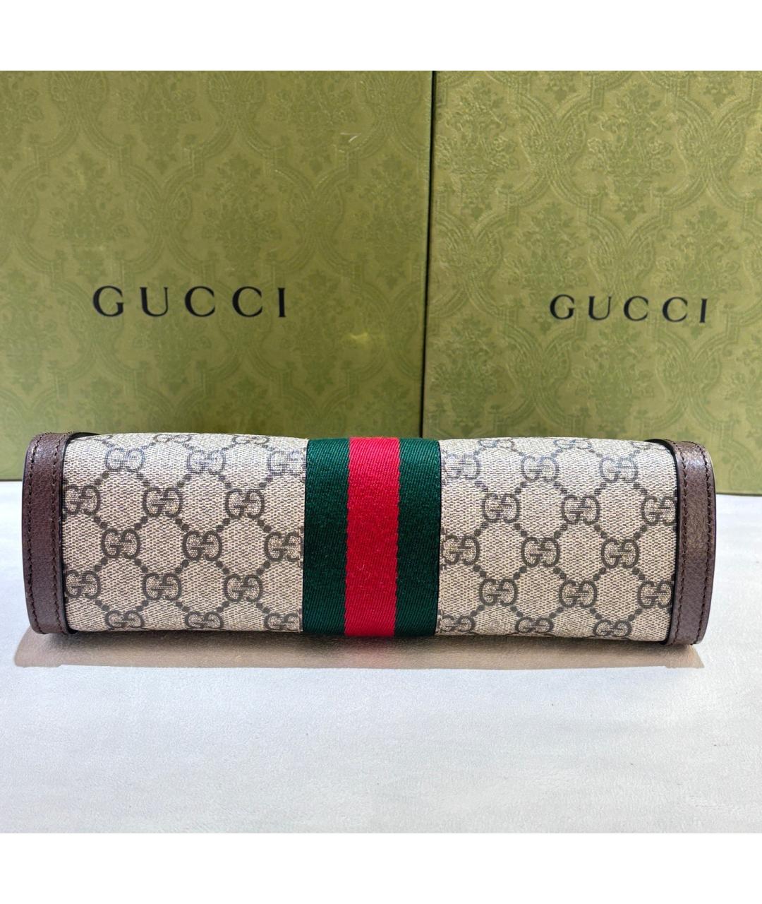 GUCCI Бежевая тканевая сумка через плечо, фото 4