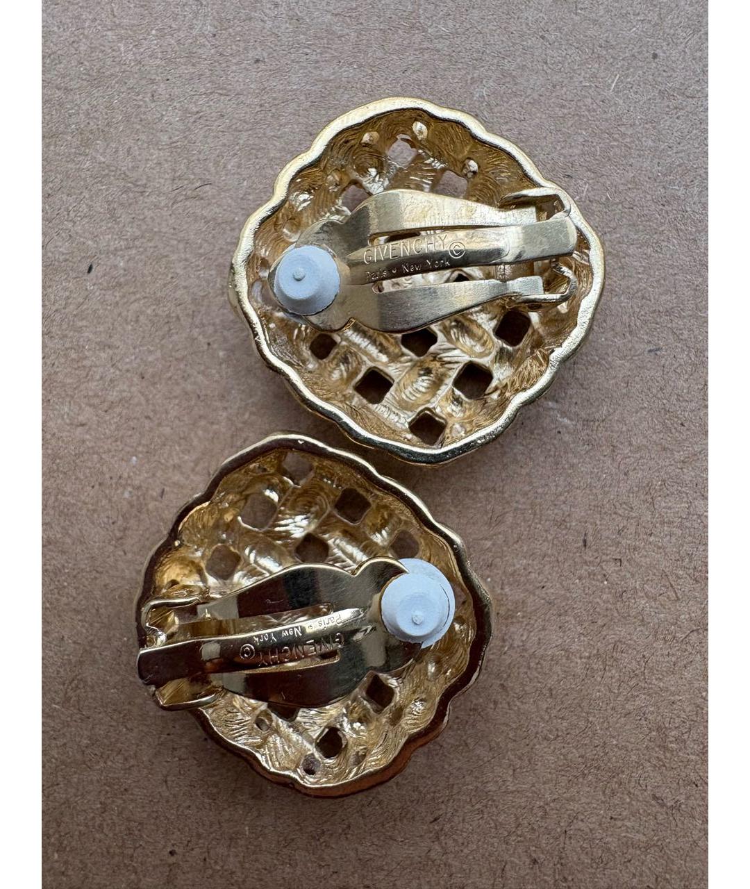 GIVENCHY Золотые металлические клипсы, фото 2