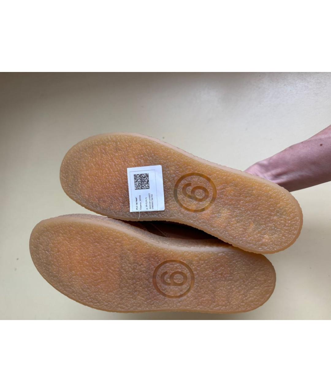 MAISON MARGIELA Коричневые кеды, фото 7