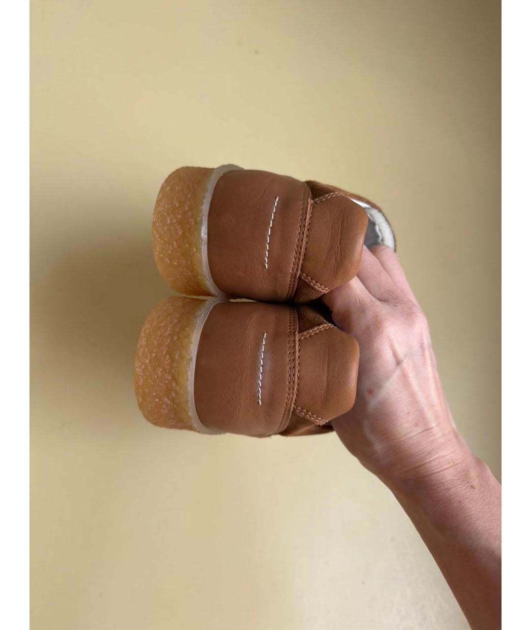 MAISON MARGIELA Коричневые кеды, фото 2