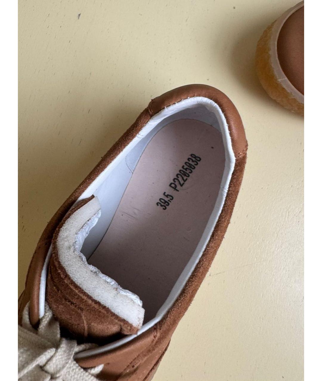 MAISON MARGIELA Коричневые кеды, фото 4
