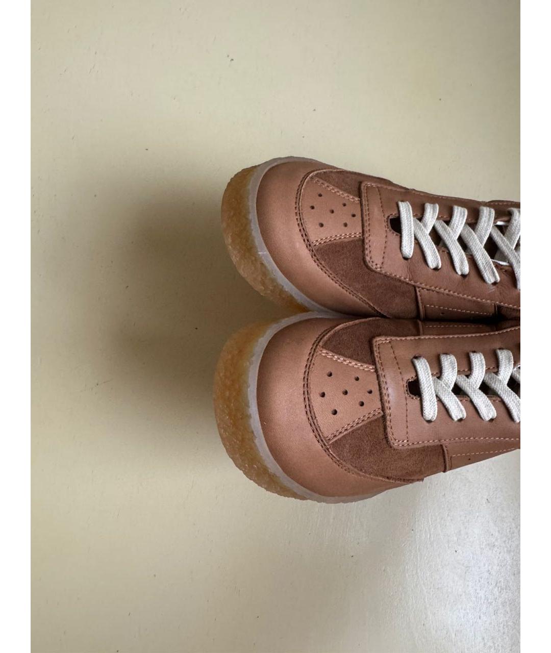 MAISON MARGIELA Коричневые кеды, фото 6