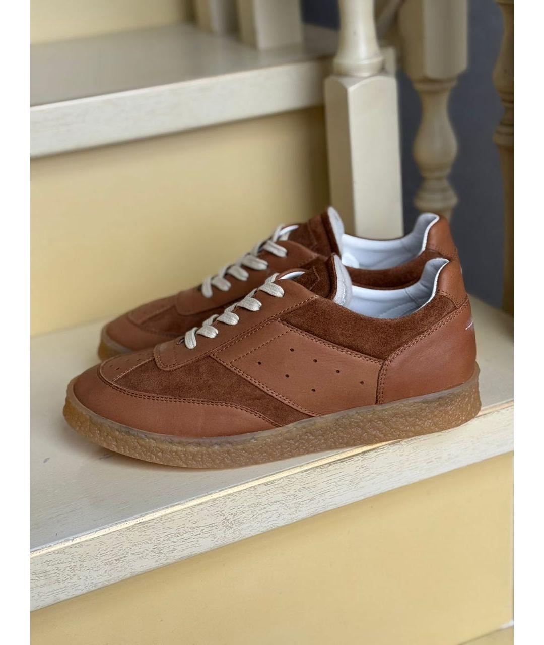 MAISON MARGIELA Коричневые кеды, фото 9