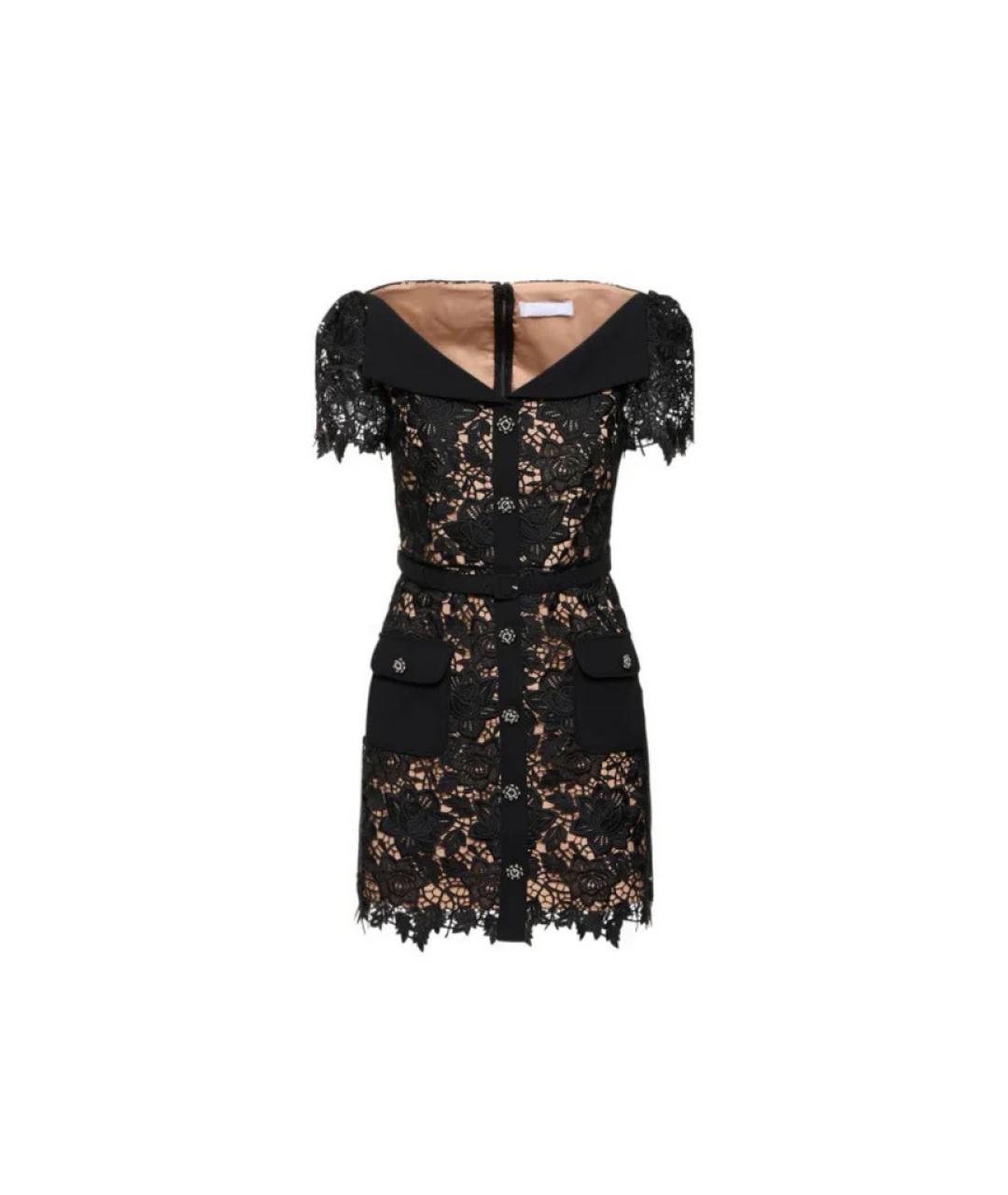 SELF-PORTRAIT Черное повседневное платье, фото 1