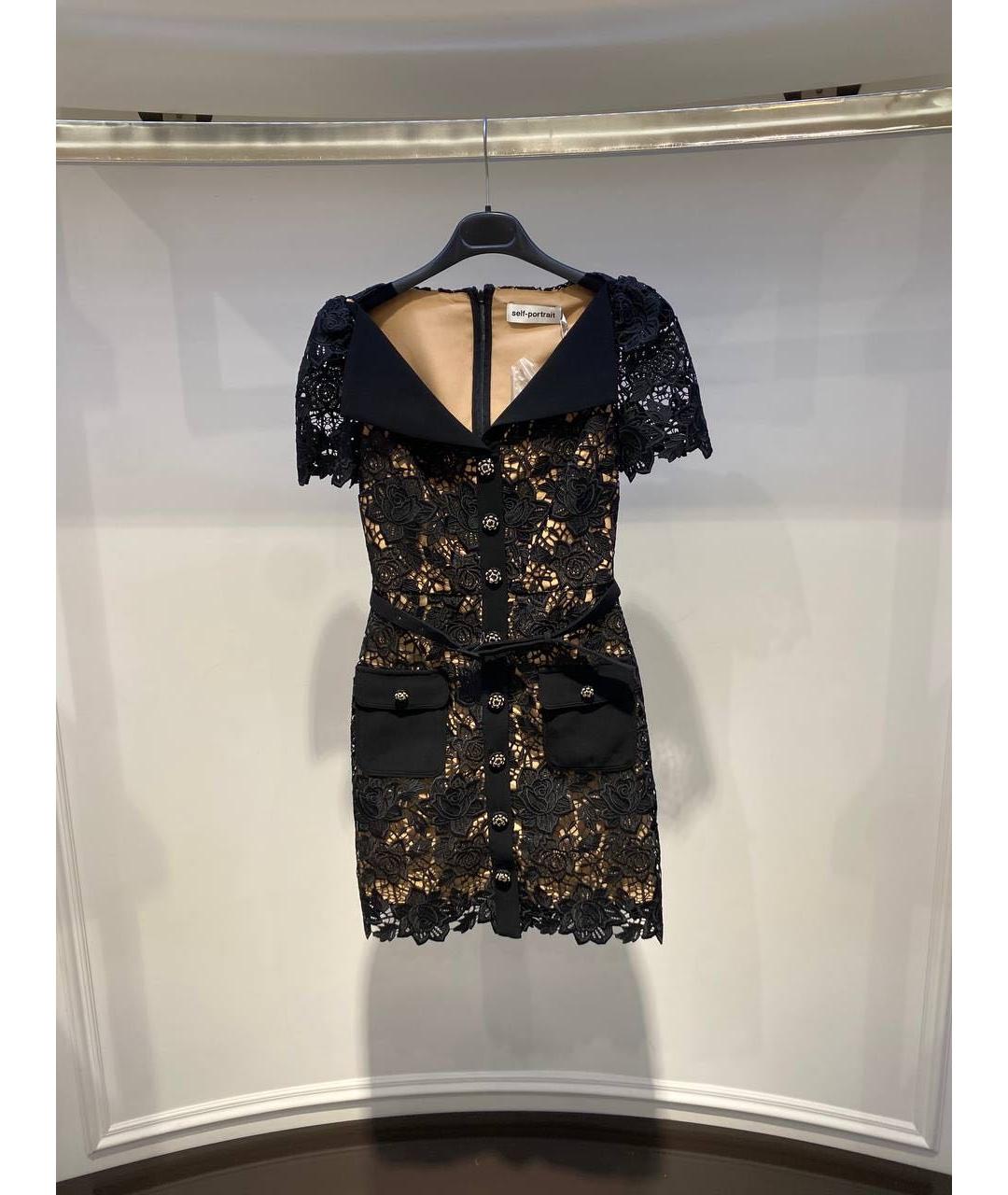 SELF-PORTRAIT Черное повседневное платье, фото 2