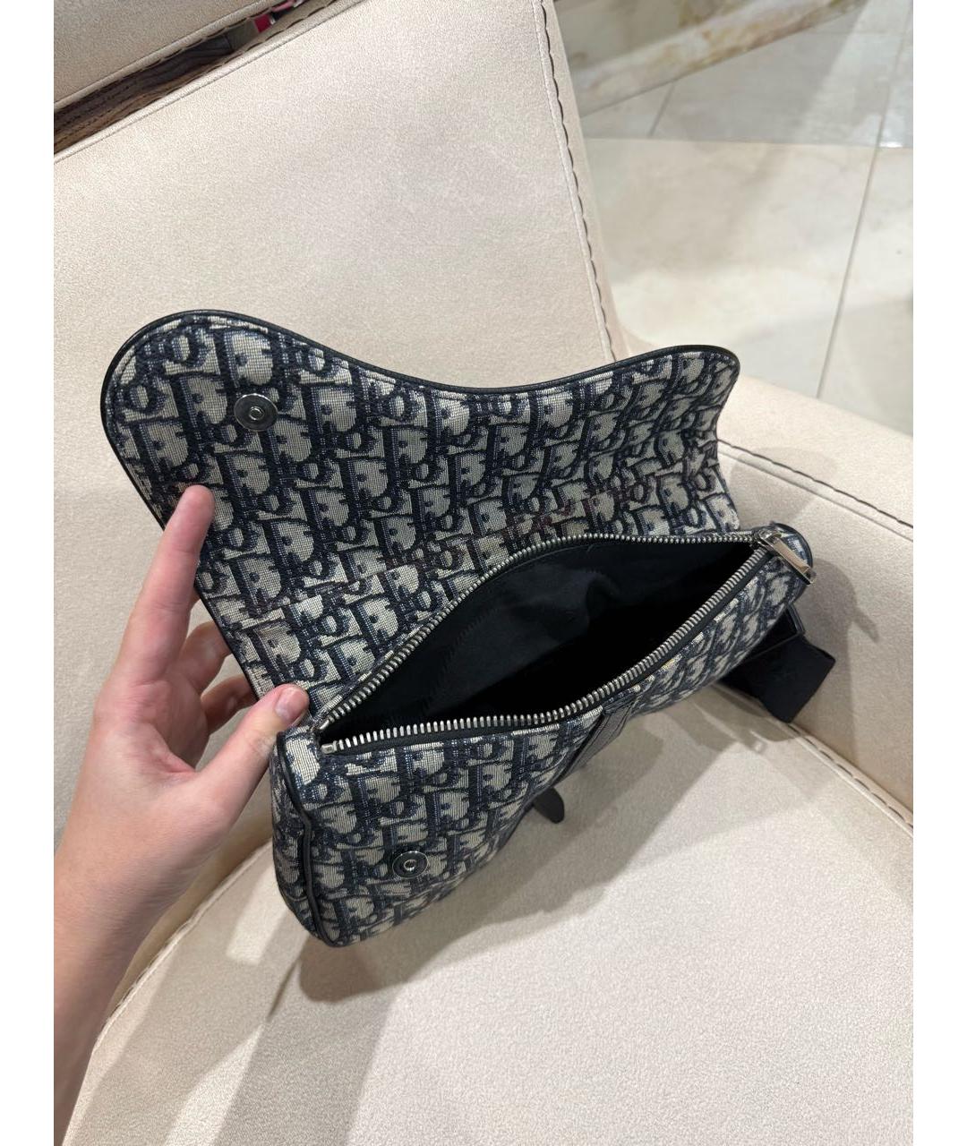 CHRISTIAN DIOR Темно-синяя сумка на плечо, фото 5