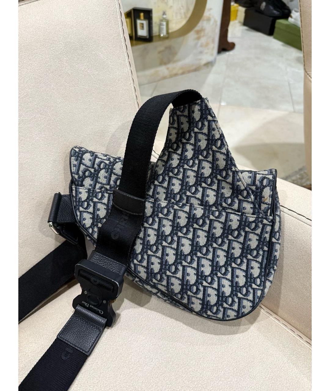 CHRISTIAN DIOR Темно-синяя сумка на плечо, фото 3