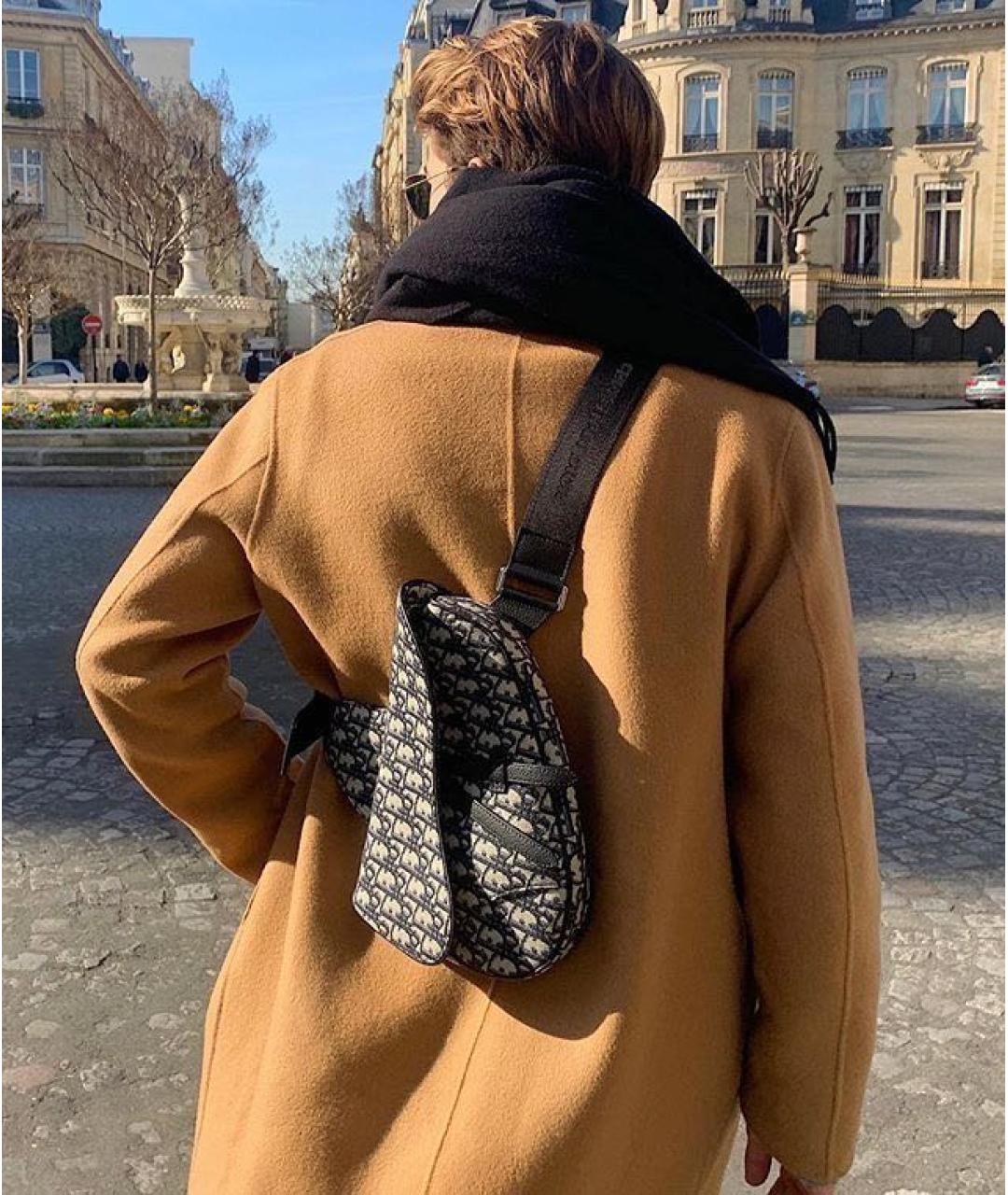 CHRISTIAN DIOR Темно-синяя сумка на плечо, фото 7