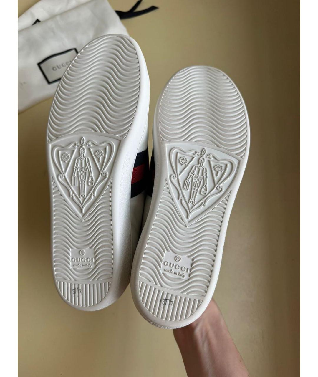 GUCCI Белые кроссовки, фото 4