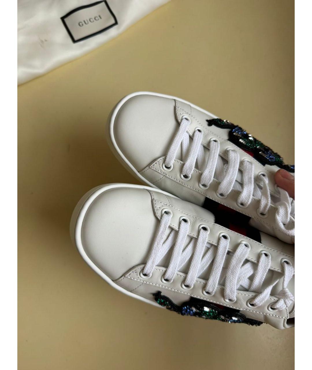 GUCCI Белые кроссовки, фото 3