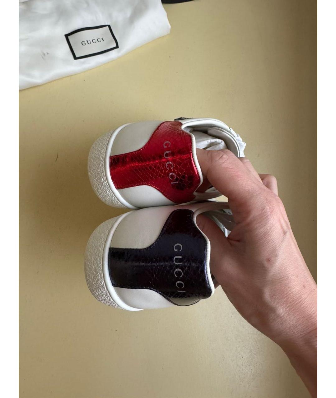 GUCCI Белые кроссовки, фото 2