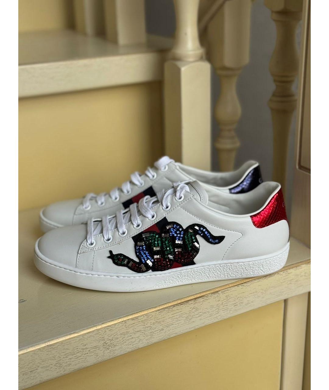 GUCCI Белые кроссовки, фото 9