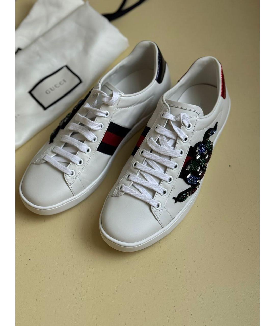 GUCCI Белые кроссовки, фото 6