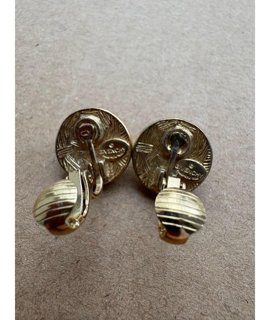 GIVENCHY Золотые металлические клипсы, фото 3