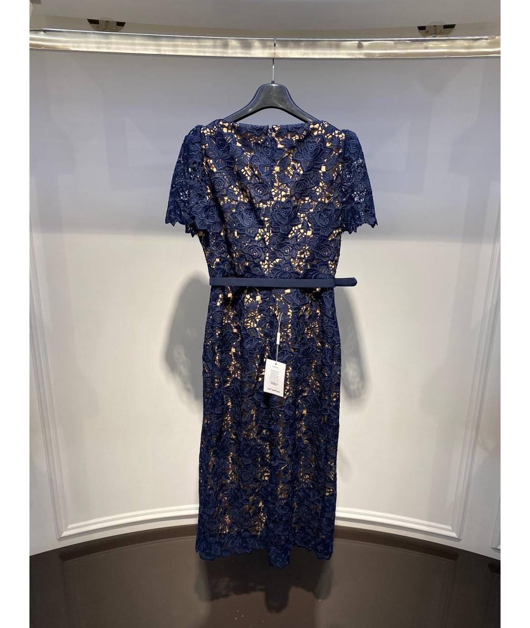 SELF-PORTRAIT Темно-синее повседневное платье, фото 3