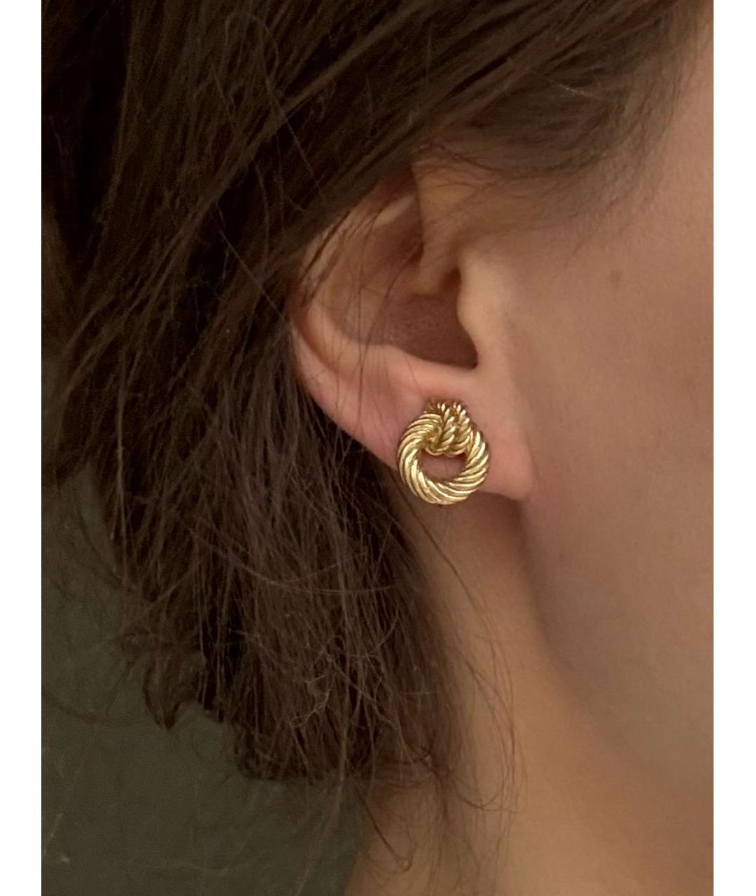 CHRISTIAN DIOR Золотые металлические клипсы, фото 2