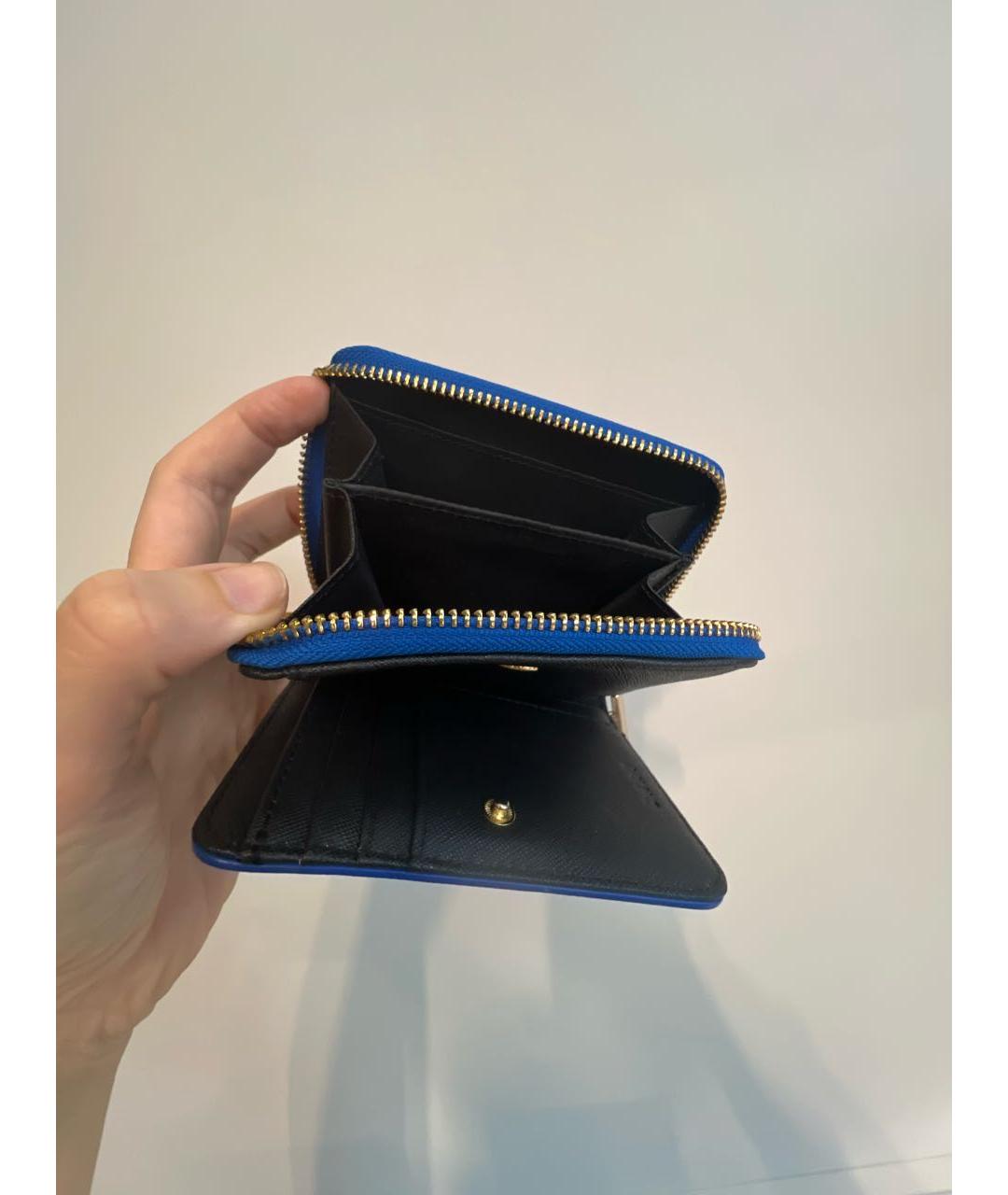 DKNY Синий кожаный кошелек, фото 5