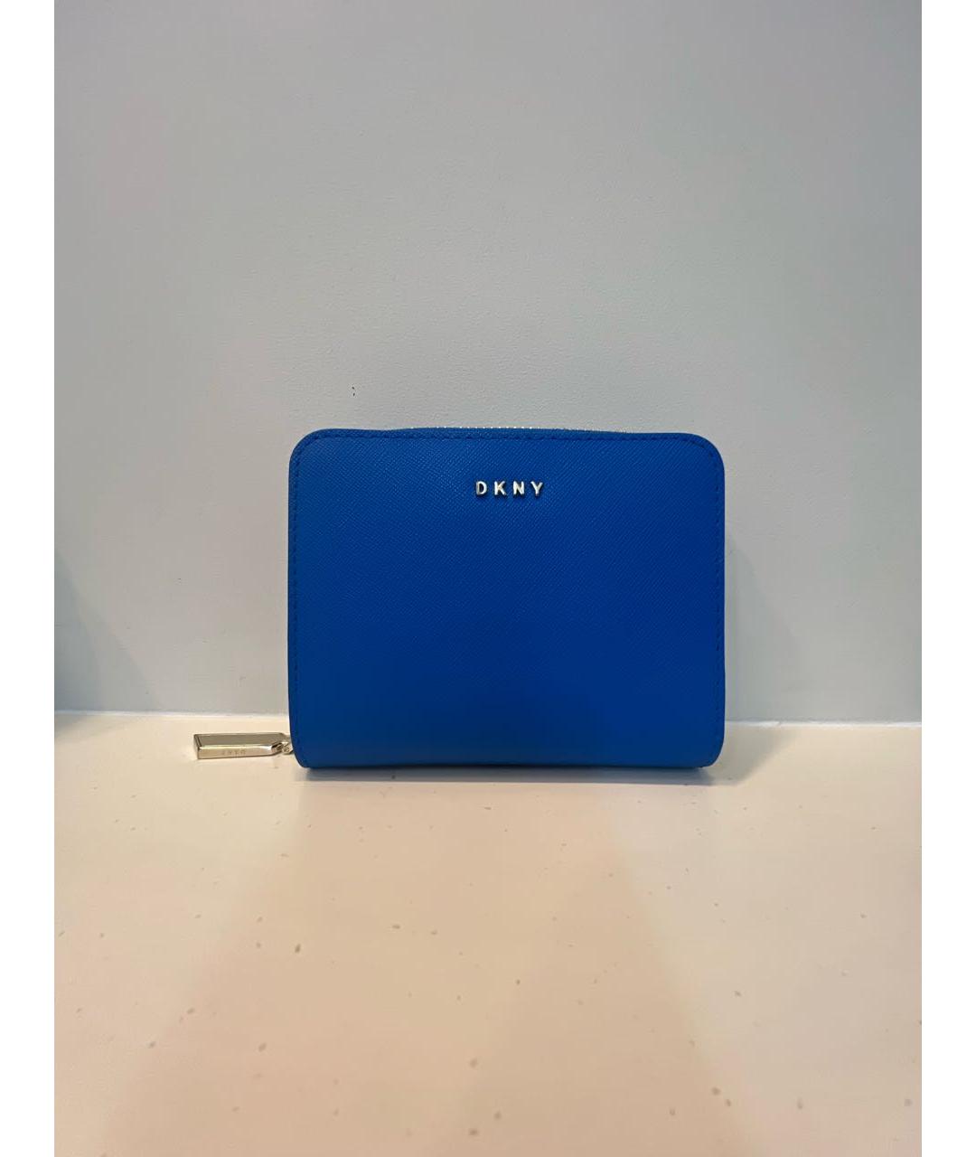 DKNY Синий кожаный кошелек, фото 6