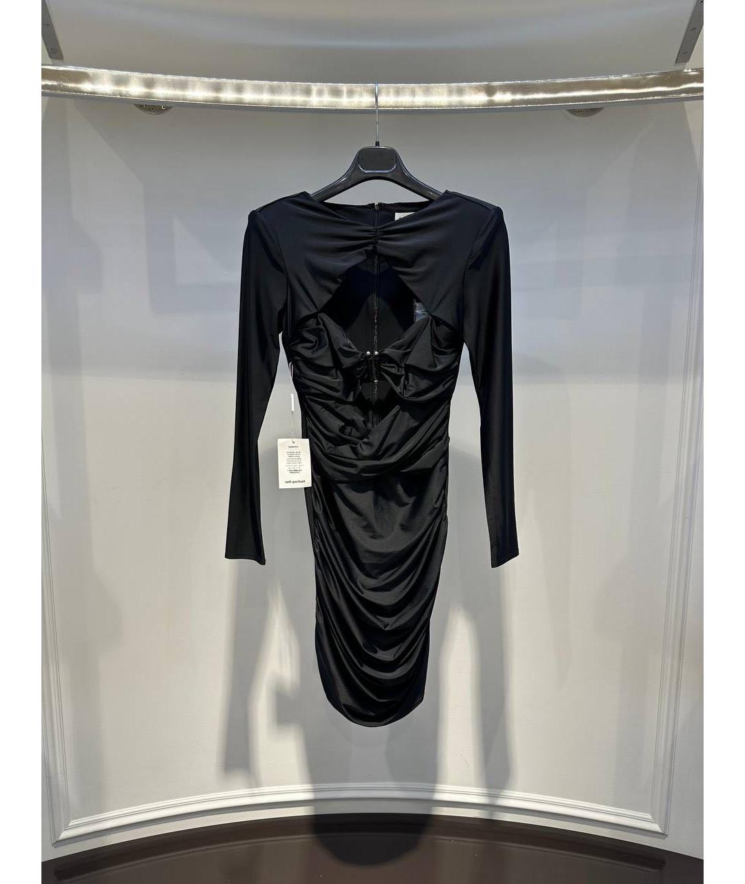 SELF-PORTRAIT Черное повседневное платье, фото 3