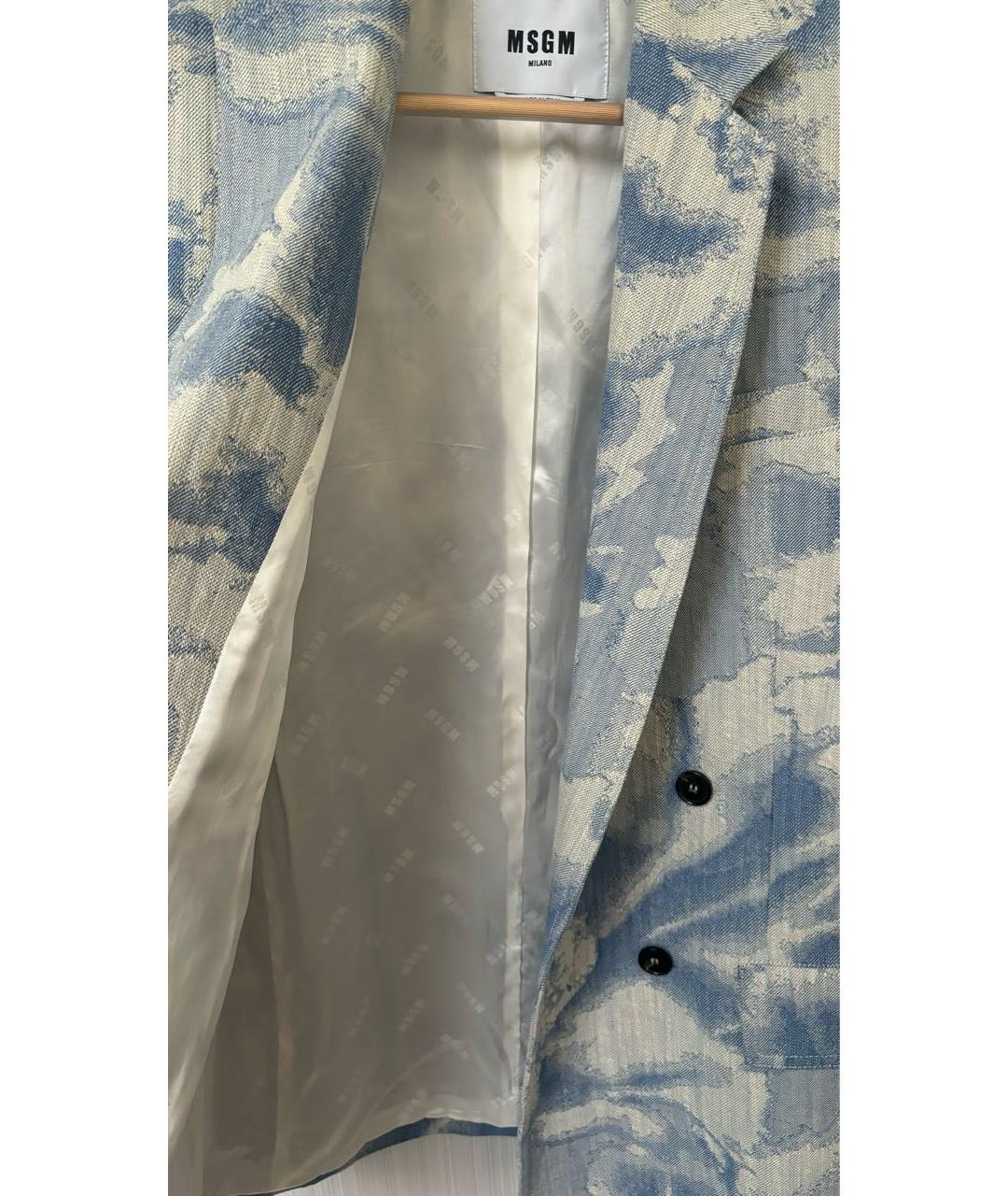 MSGM Голубой хлопковый жакет/пиджак, фото 6