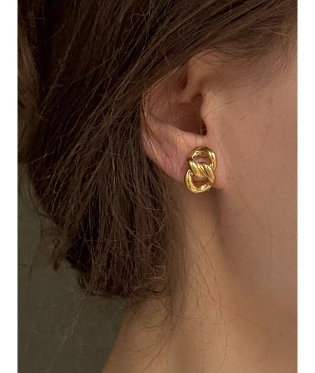 CHRISTIAN DIOR Золотые металлические клипсы, фото 2