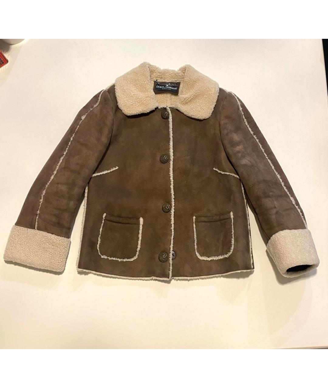 DOLCE&GABBANA Коричневая замшевая куртка, фото 9