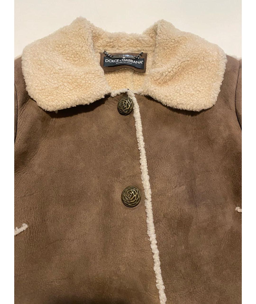DOLCE&GABBANA Коричневая замшевая куртка, фото 4