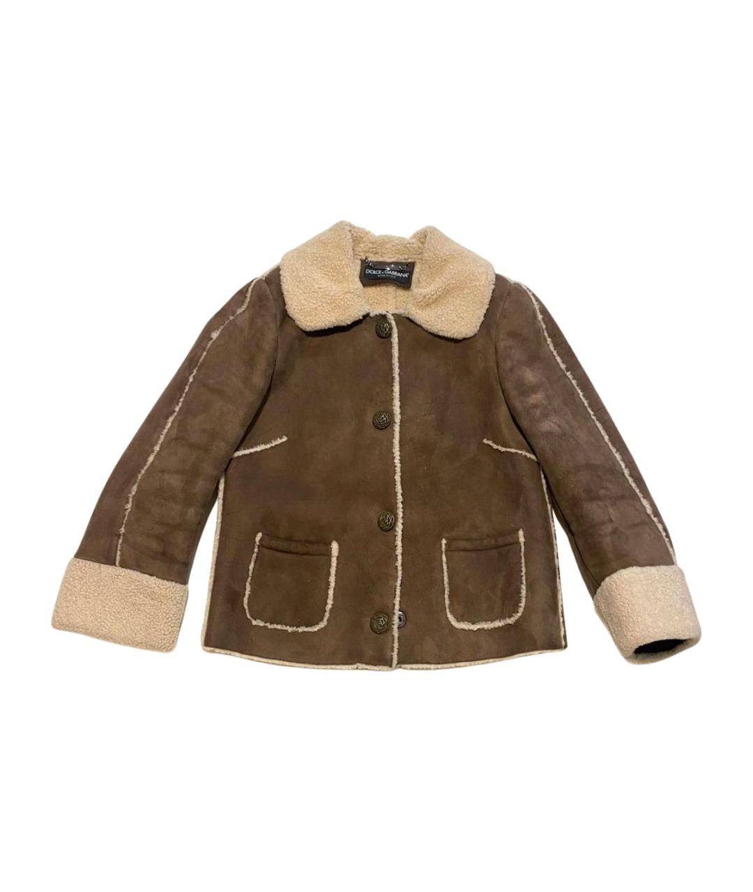 DOLCE&GABBANA Коричневая замшевая куртка, фото 1